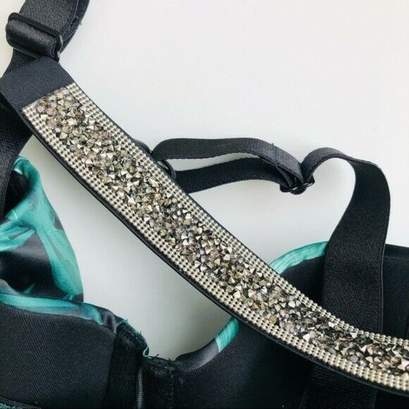 32D SMALL Victoria's Secret green leaves bra set - Picture 4 of 5